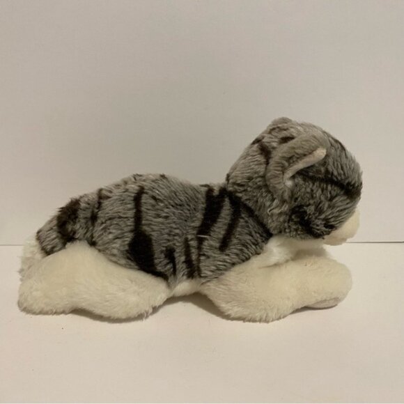 Webkinz Signature Grey Tabby Cat Laying Plush Ganz 10” Kitty Toy No Code - Picture 2 of 6